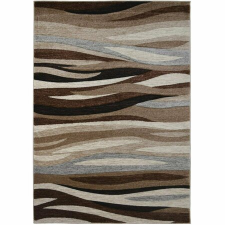 MAYBERRY RUG 2 ft. 3 in. x 7 ft. 7 in. Tacoma Impulse Area Rug, Brown TC8432 2X8